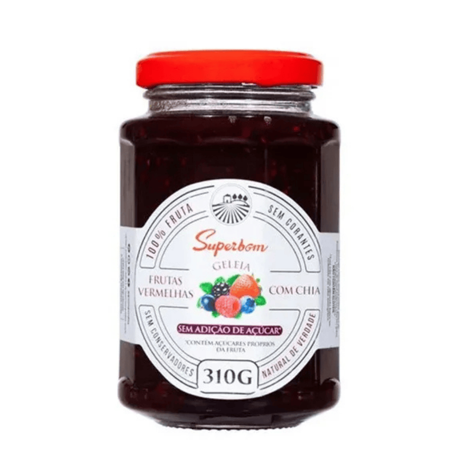 Geleia - Frutas Vermelhas com Chia - 310g - Superbom