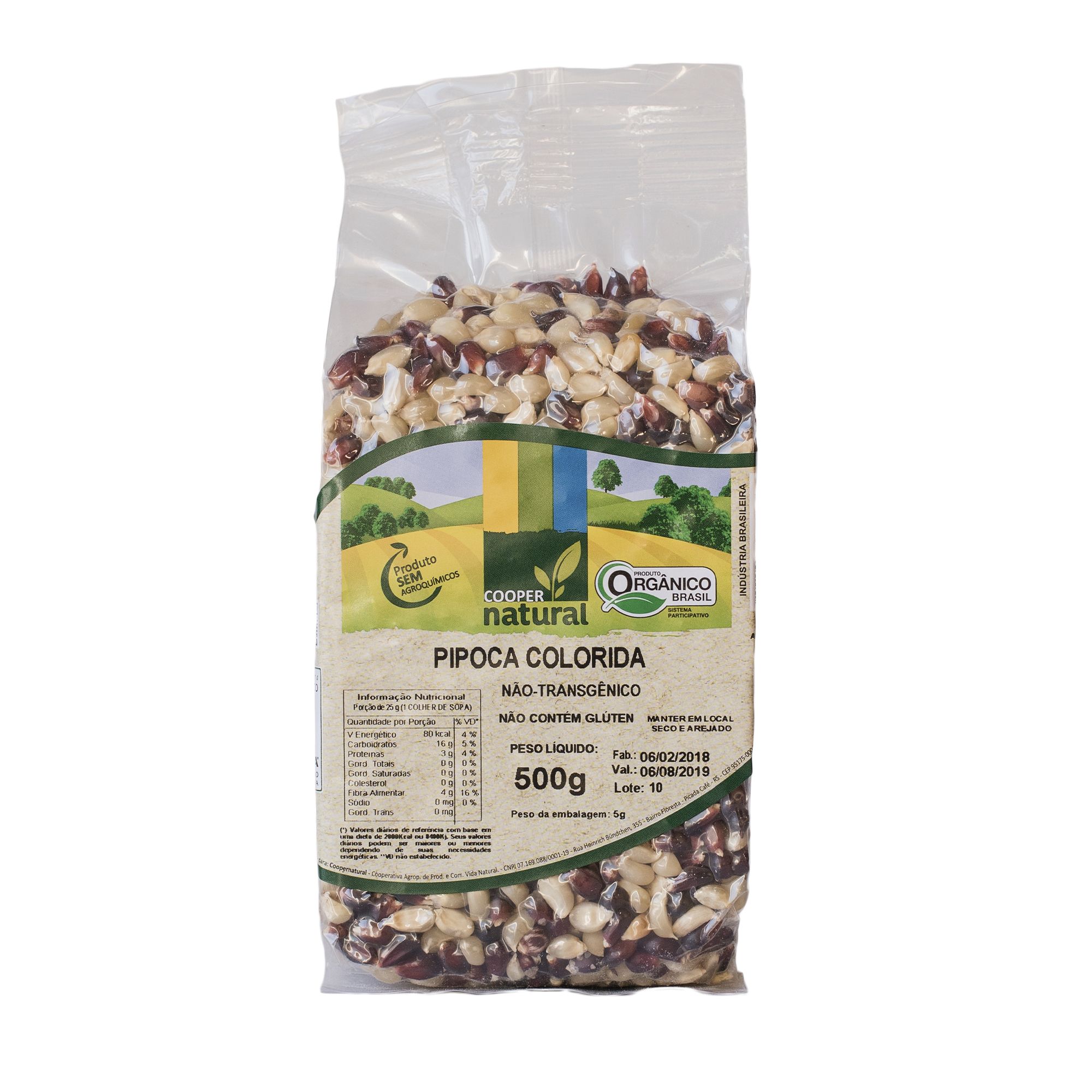 Milho de Pipoca Colorida - 500g - Coopernatural