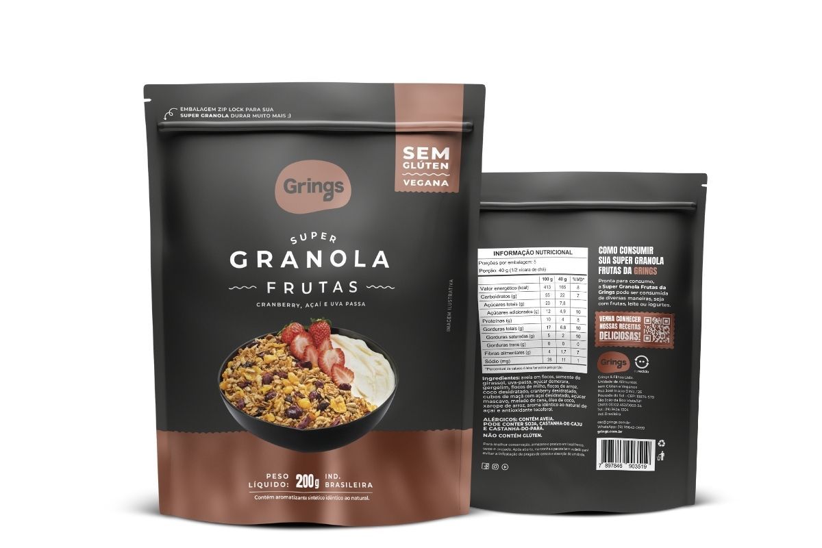 Super Granola Frutas - 200g - Grings