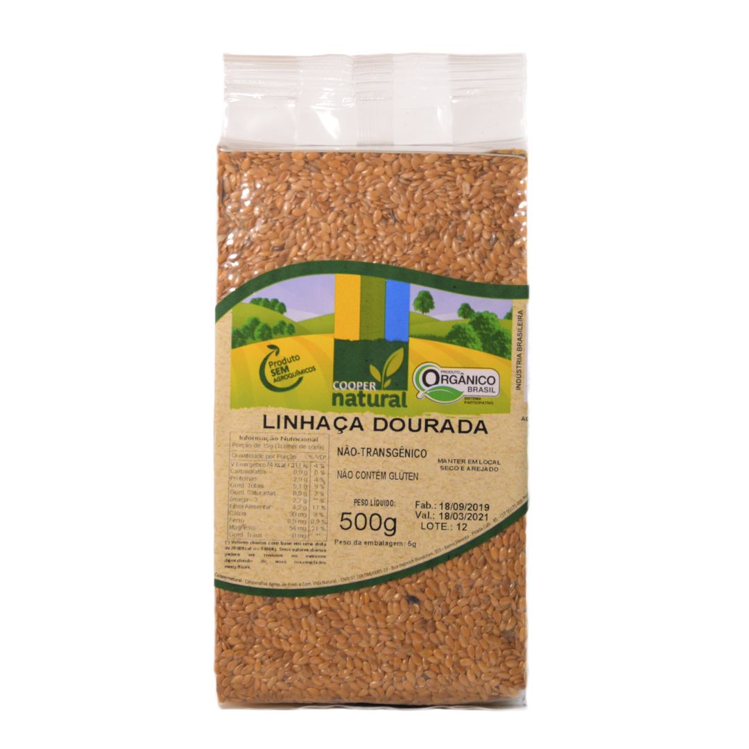 Linhaça Dourada - 500g - Coopernatural
