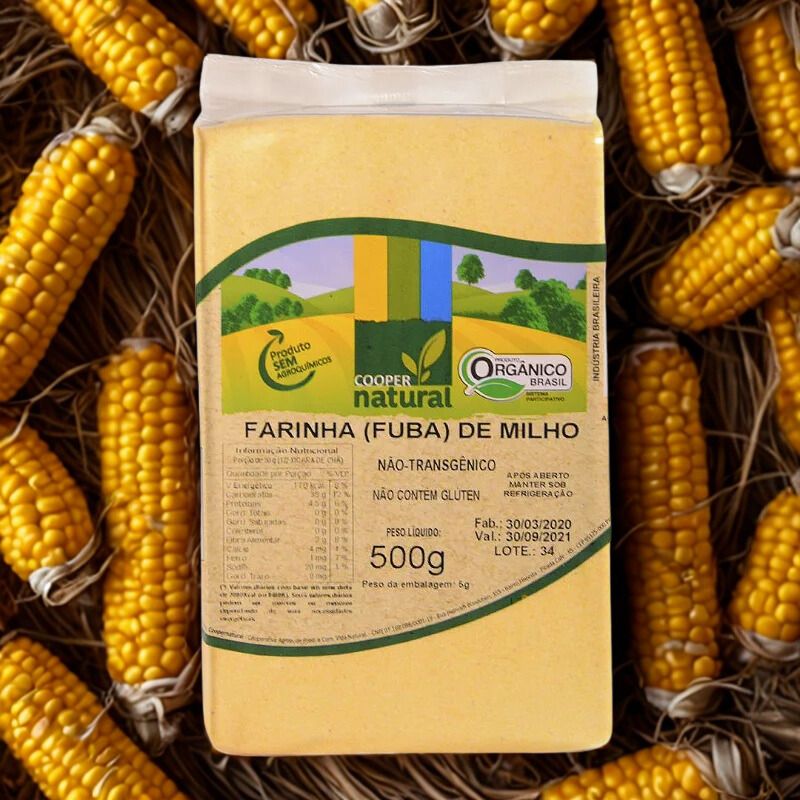 Farinha de Milho Branca - 1kg - Coopernatural