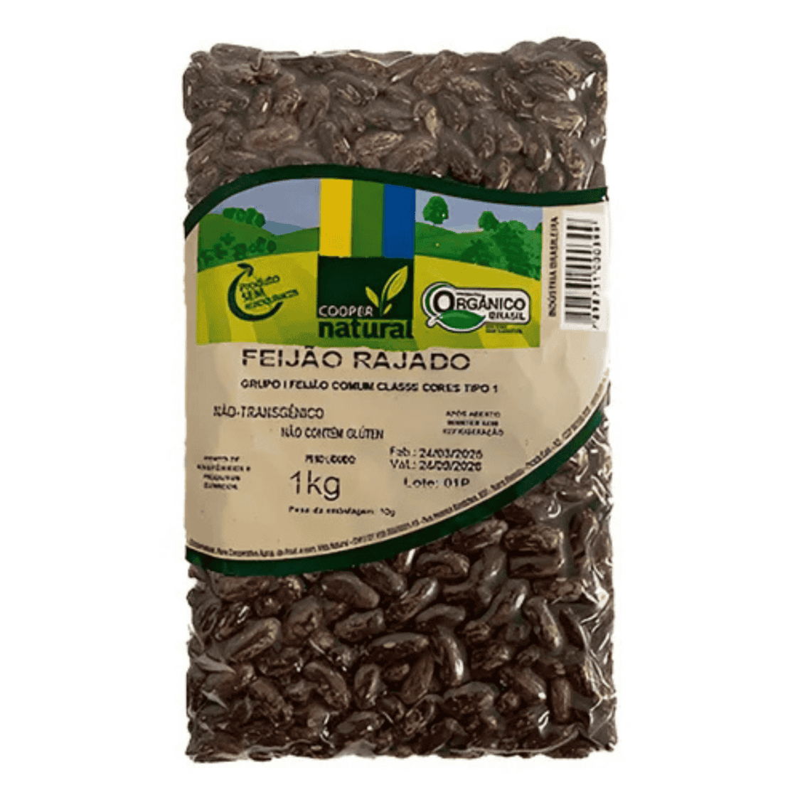 Feijão Rajado - 1kg - Coopernatural