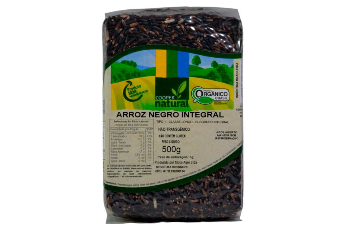 Arroz Negro Integral Orgânico - 500g - Coopernatural