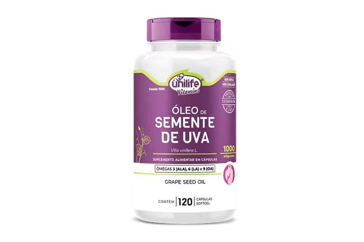 Óleo de Semente de Uva - 120 Cáps. - Unilife