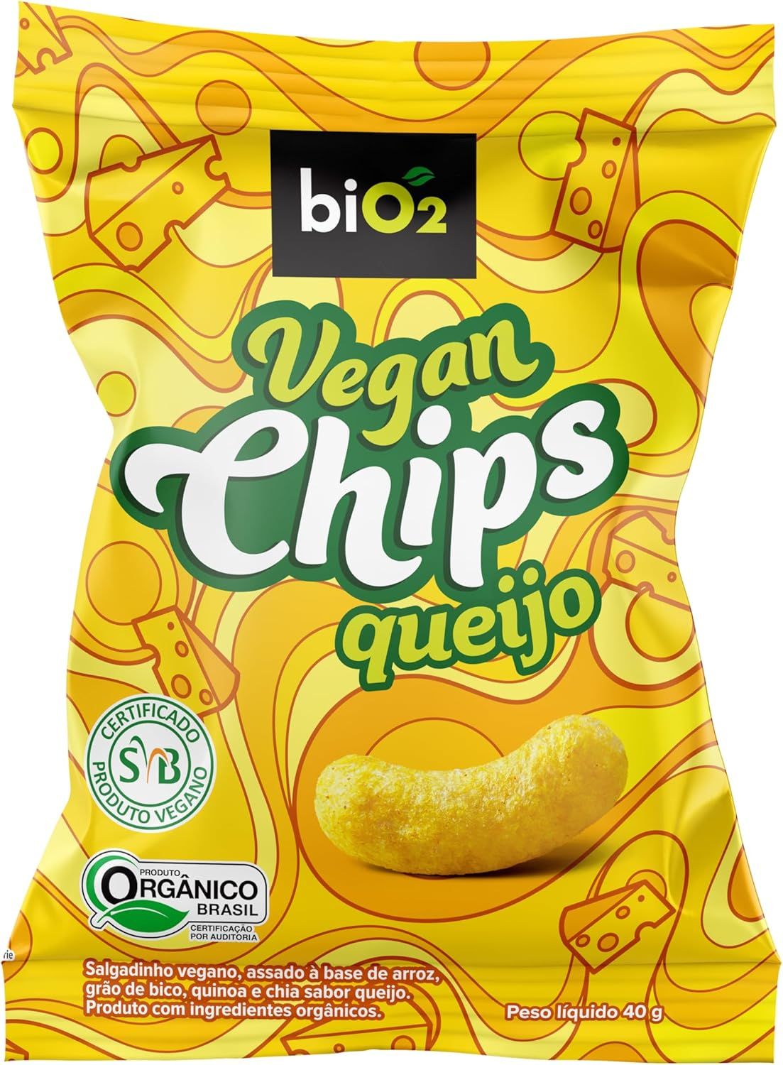 biO2 Vegan Chips Queijo 40 g