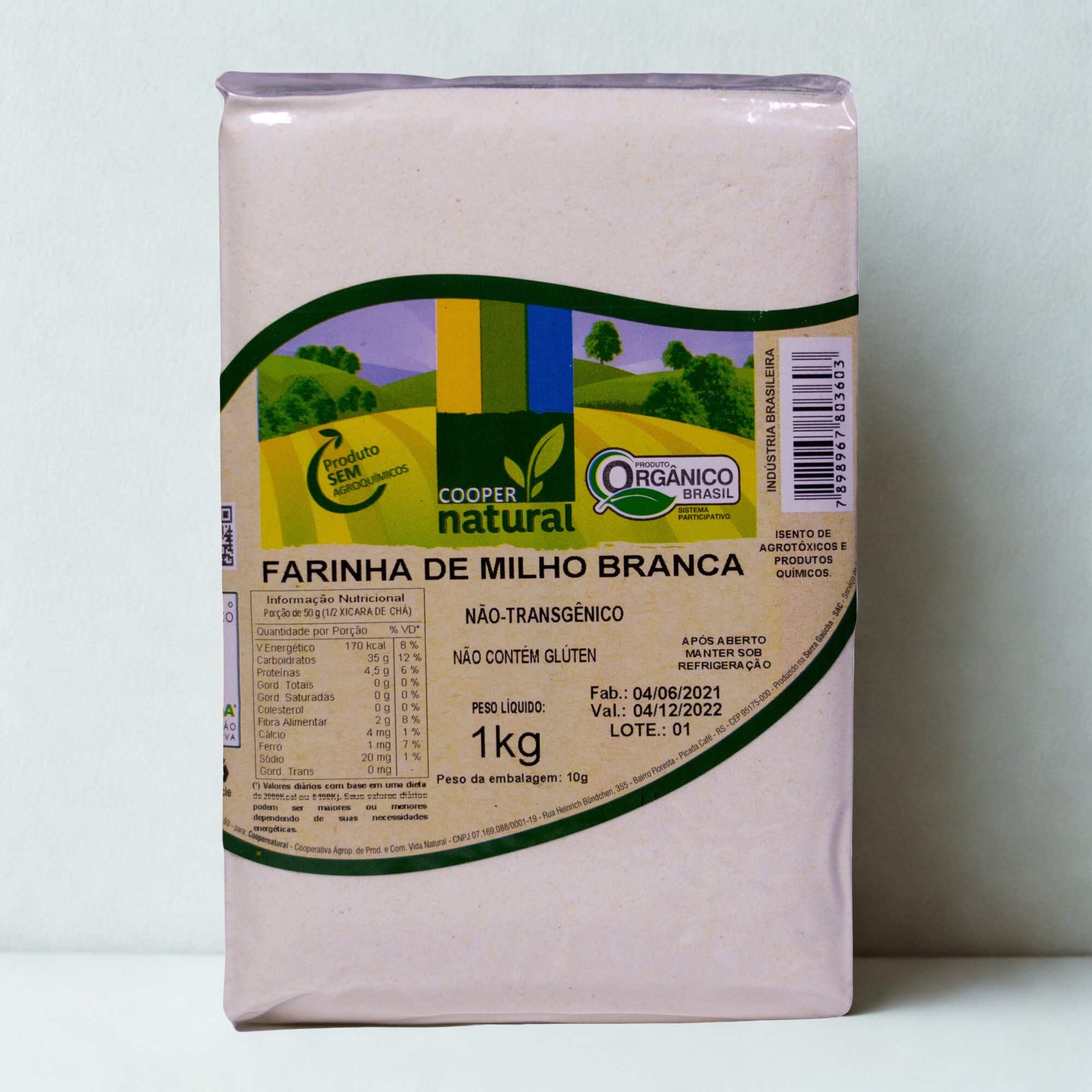 Farinha de Milho Branca - 500g - Coopernatural