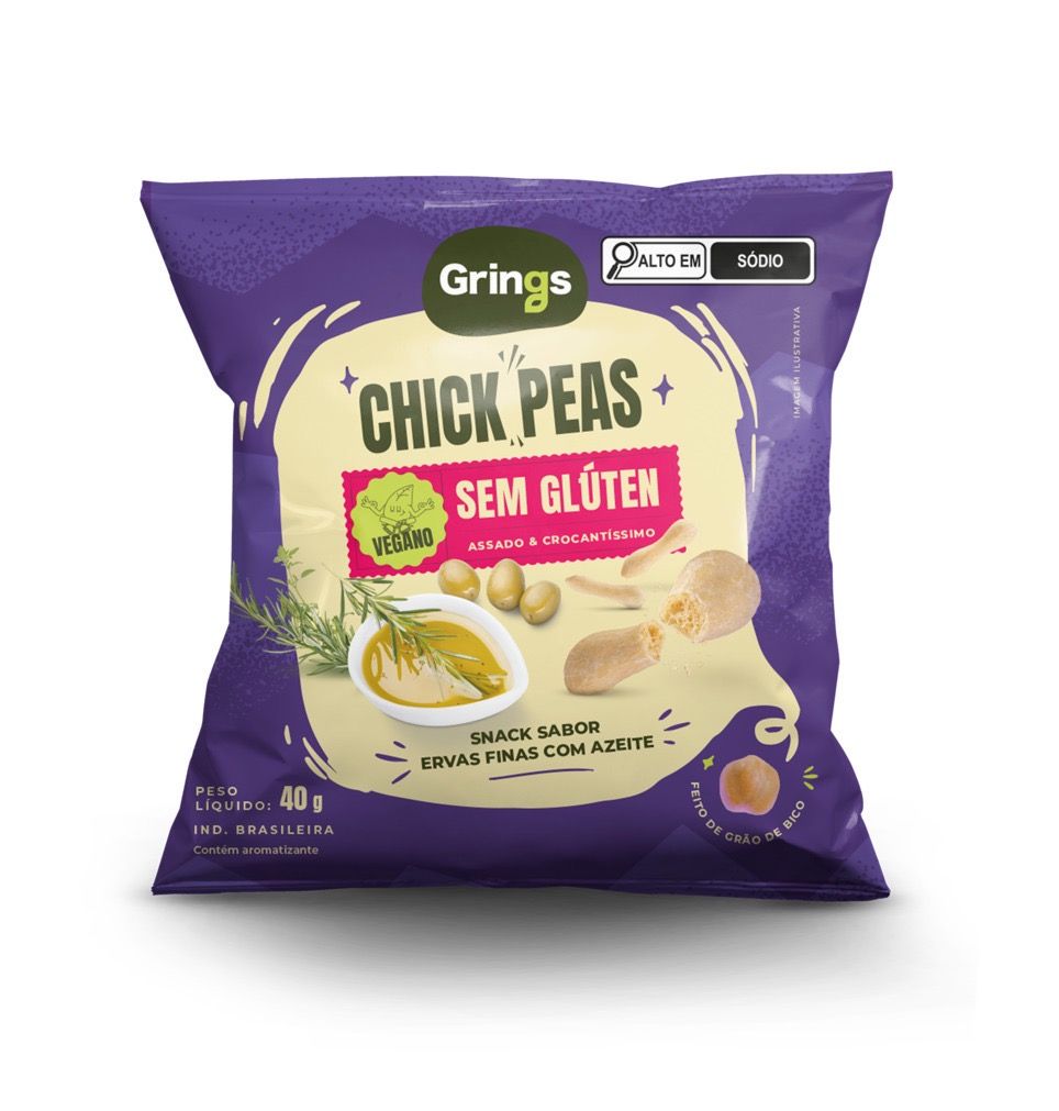 Snack Chick Peas - Ervas Finas - 40g - Grings