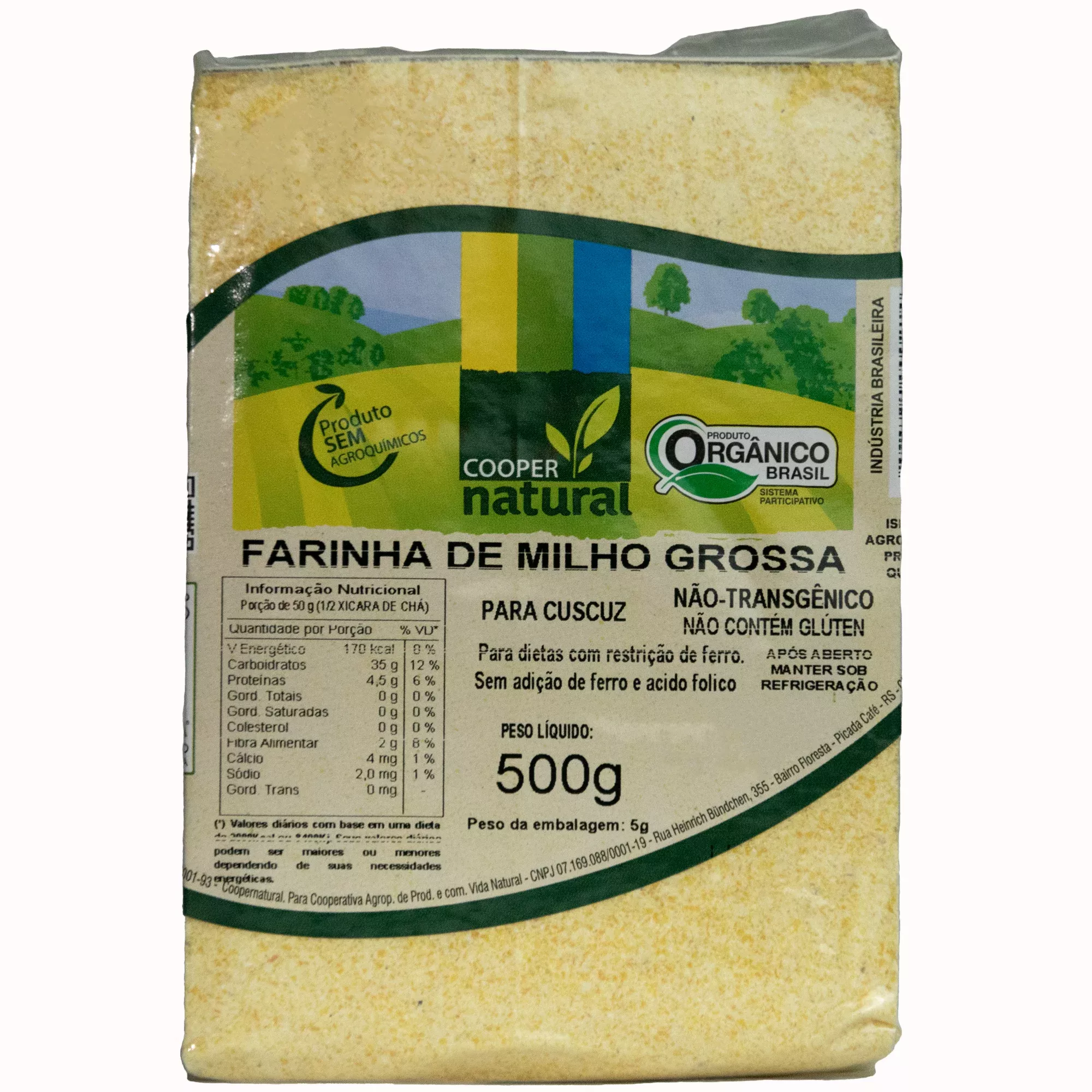 Farinha de Milho Grossa Cuscuz - 500g - Coopernatural