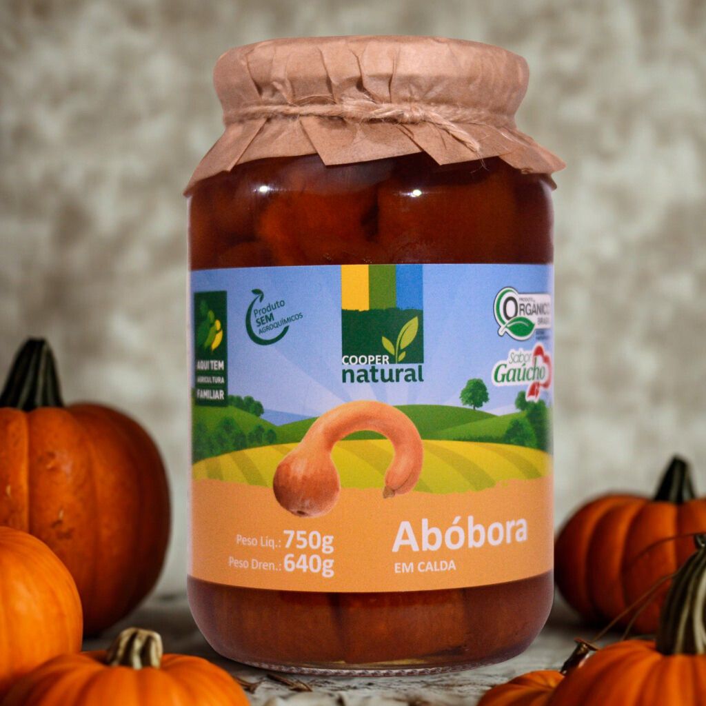 Doce de Abóbora em Calda Orgânico - 750g - Coopernatural