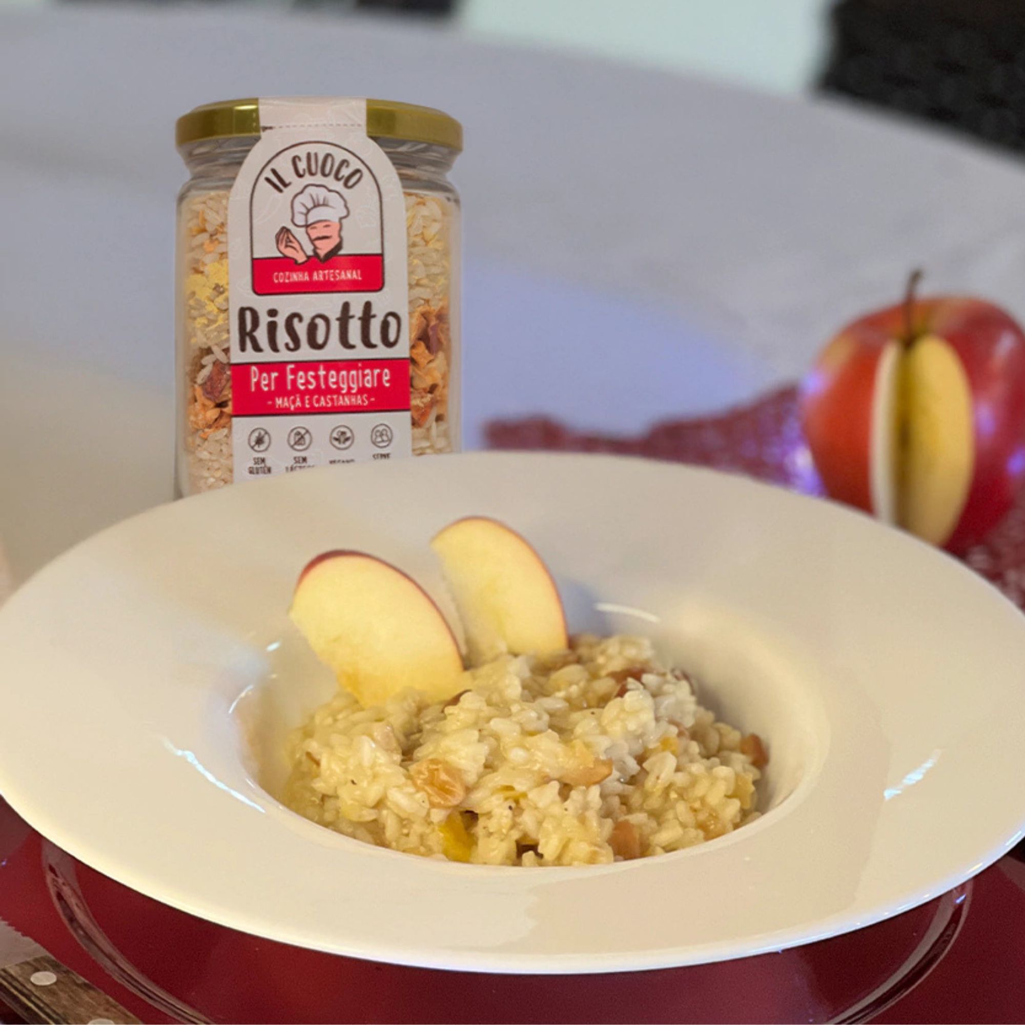 Risoto Per Festeggiare Maçã e Castanhas - 250g - Il Cuoco