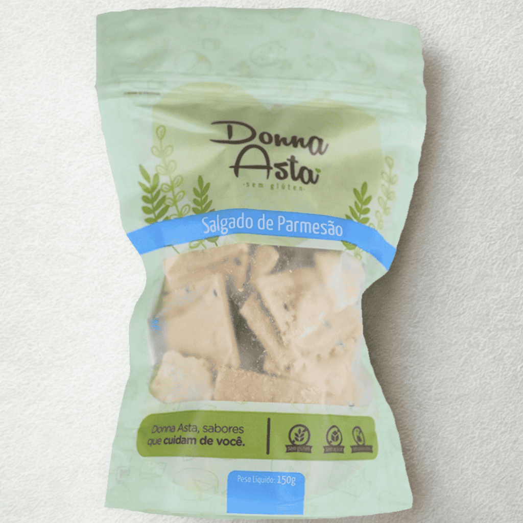 Biscoito Salgado de Parmesão - 120g - Donna Asta