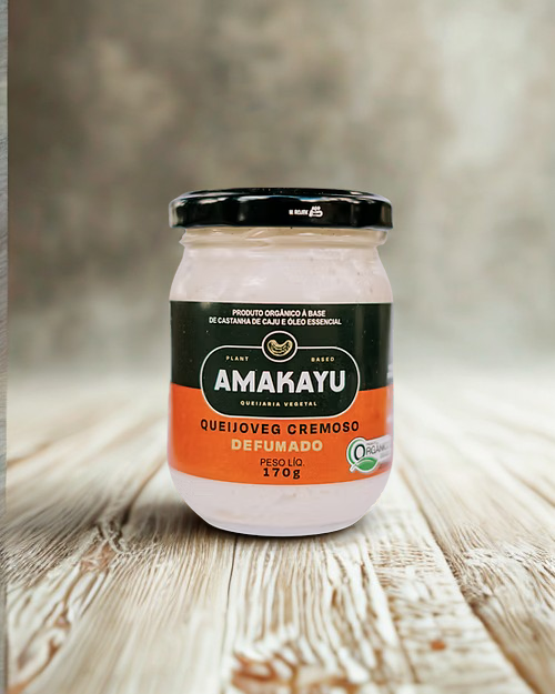 Queijo Cremoso Vegano Defumado - 170g - Amakayu