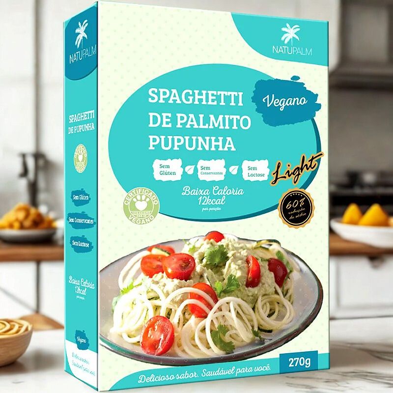 Spaghetti de Palmito Pupunha Light - 270g - Natupalm
