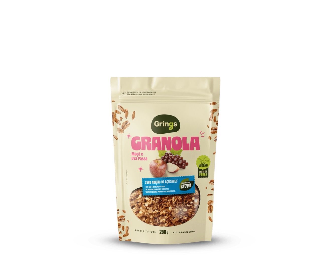 Granola Maçã e Uva Passa - 250g - Grings