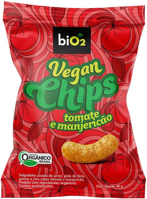 biO2 Vegan Chips Tomate e Manjericão 40 g