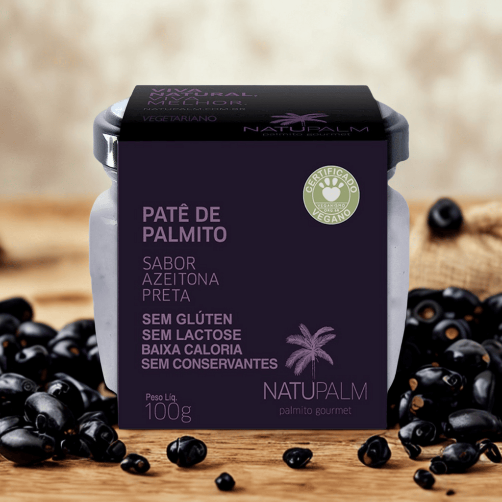 Patê de Palmito Azeitona Preta - 100g - Natupalm