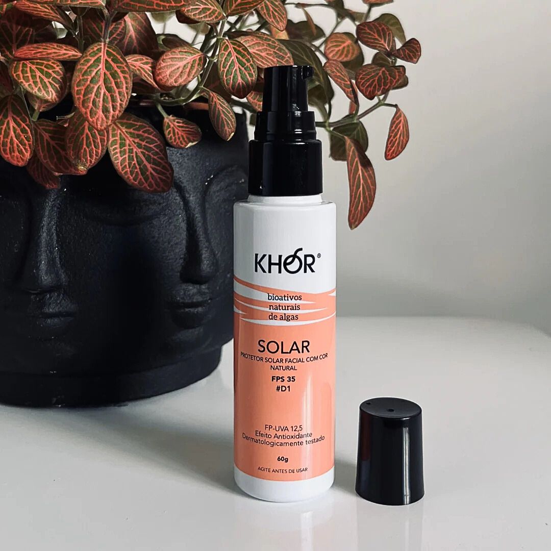 Protetor Solar Facial Com Cor FPS35 - PPD 12,5 - 60g #D1 - Khor