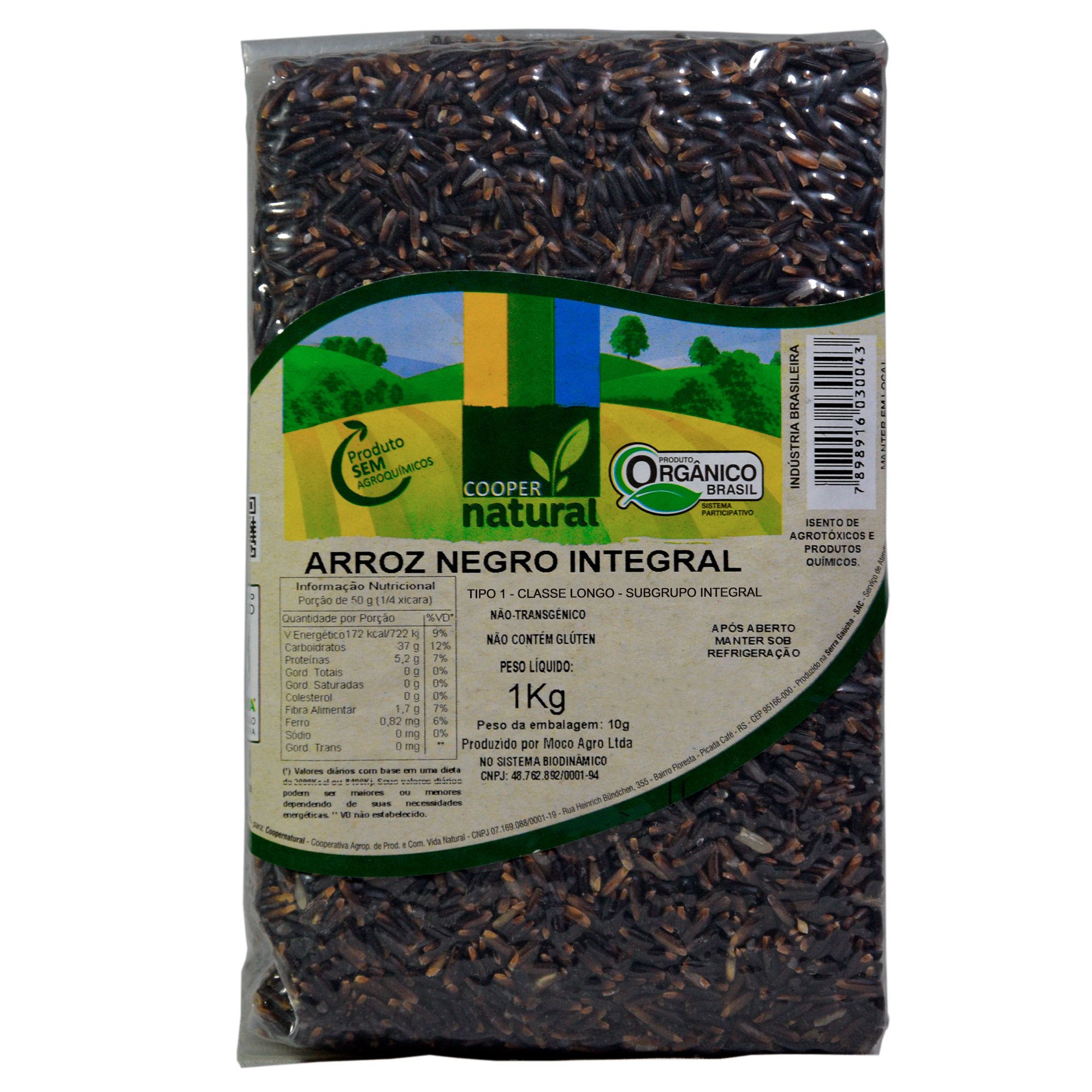 Arroz Negro Integral - 1kg - Coopernatural