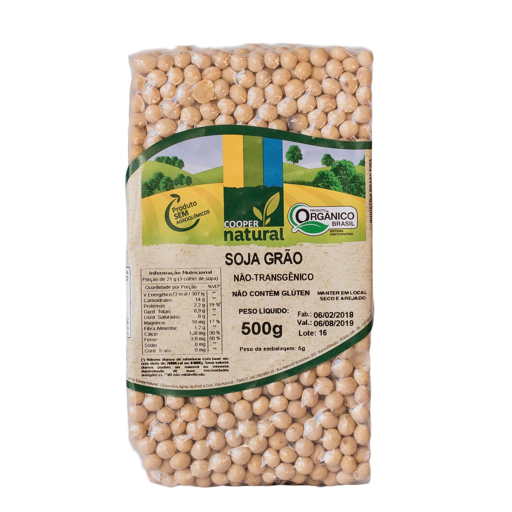 Soja em Grãos - 500g - Coopernatural
