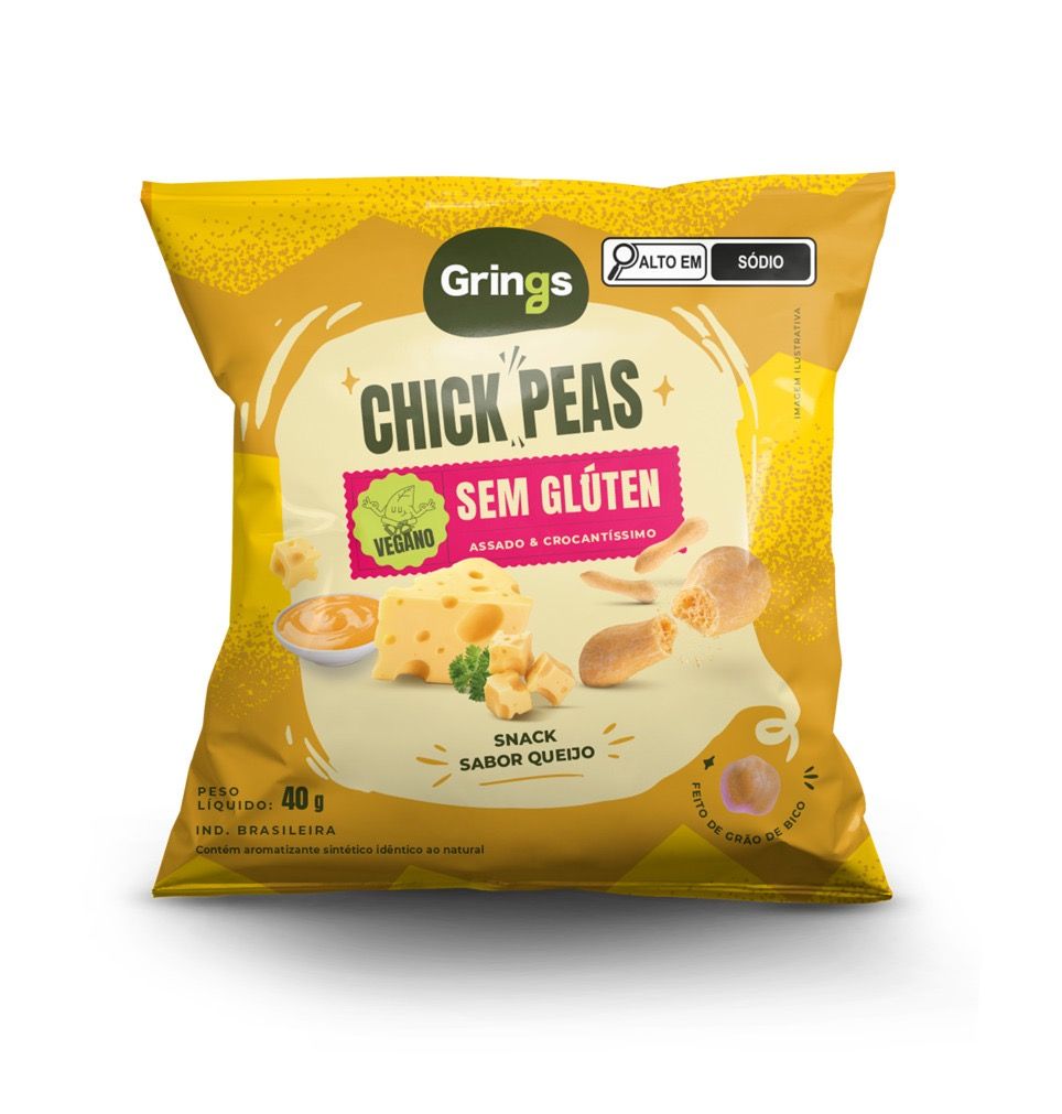 Snack Chick Peas - Queijo - 40g - Grings