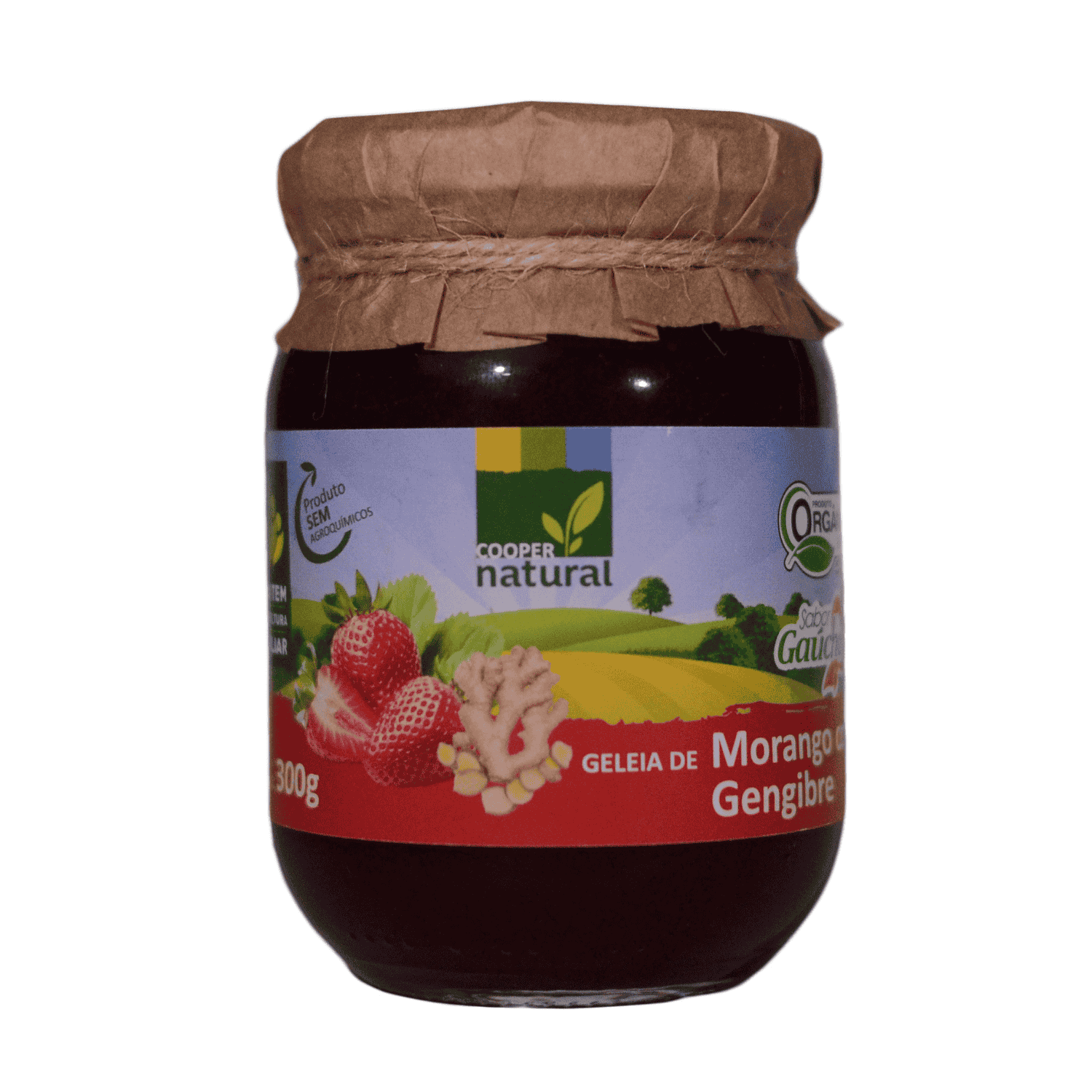 Geleia Gourmet Morango com Gengibre - 300g - Coopernatural