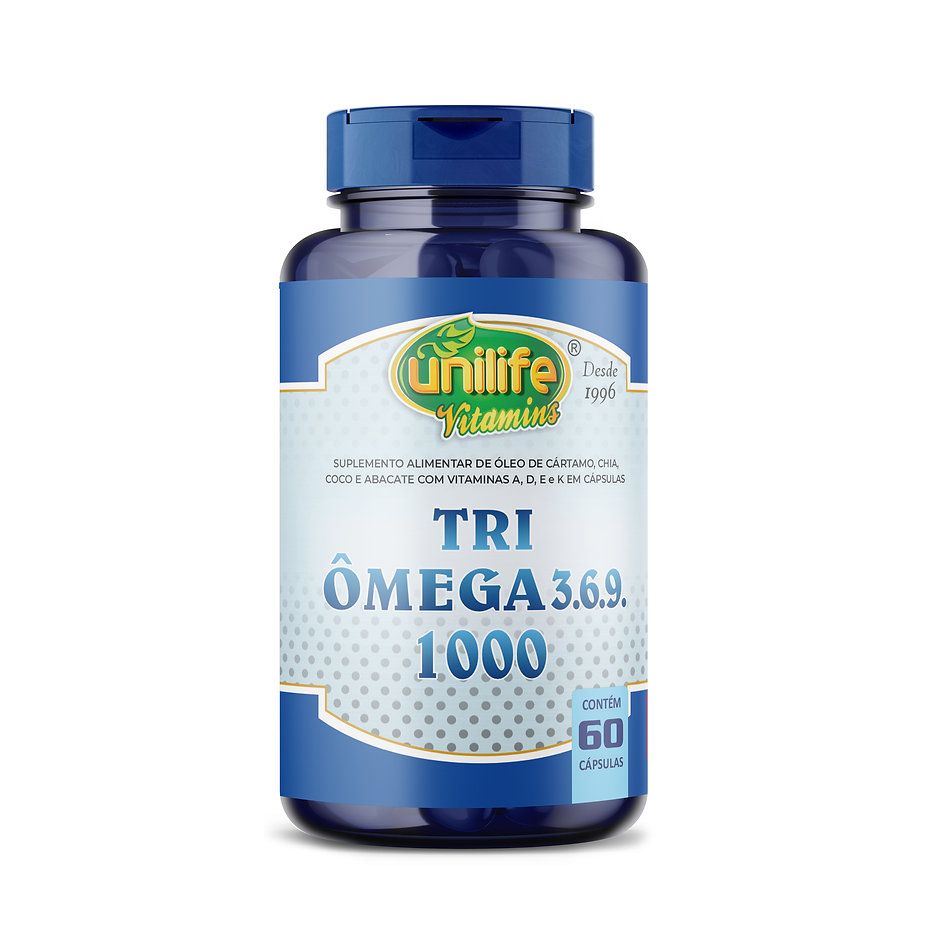 Ômega 3 - Tri Ômega 3.6.9 + Vitaminas - 60 Cáps. - Unilife