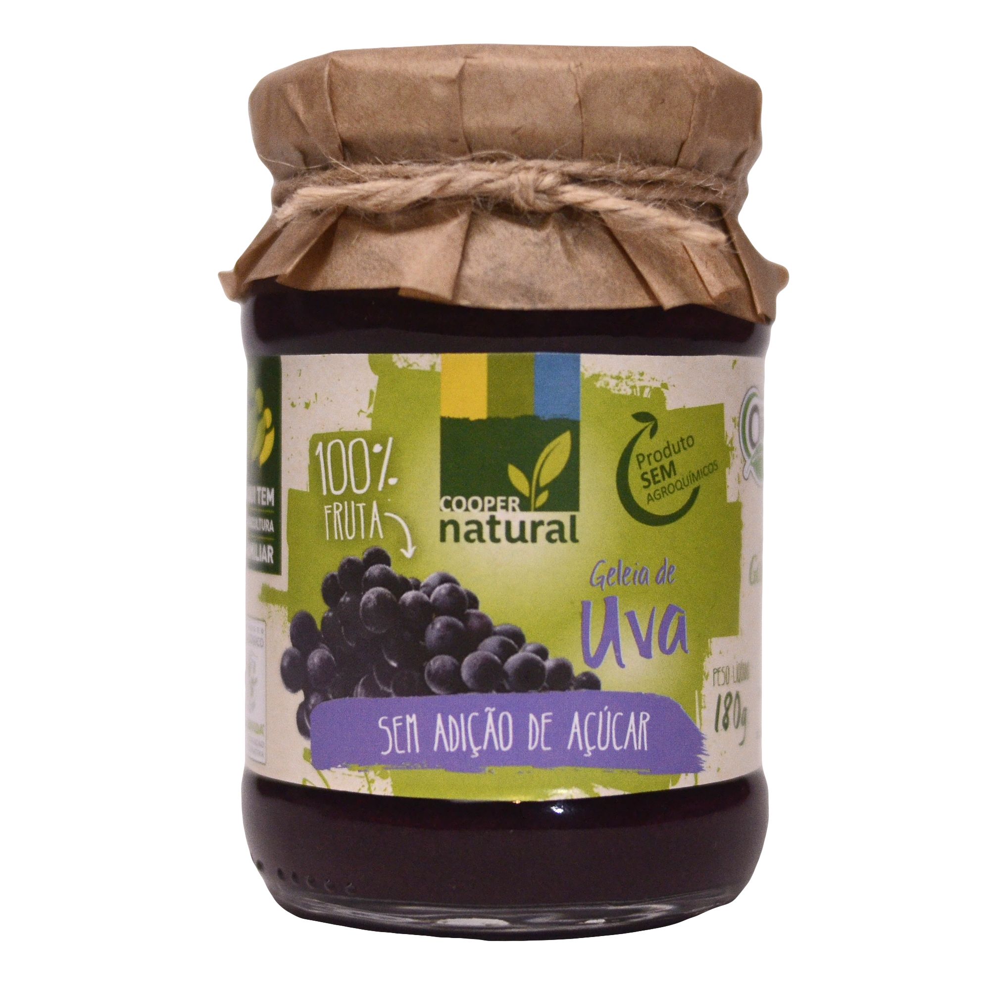 Geleia de Uva Sem Adição de Açúcar - 180g - Coopernatural