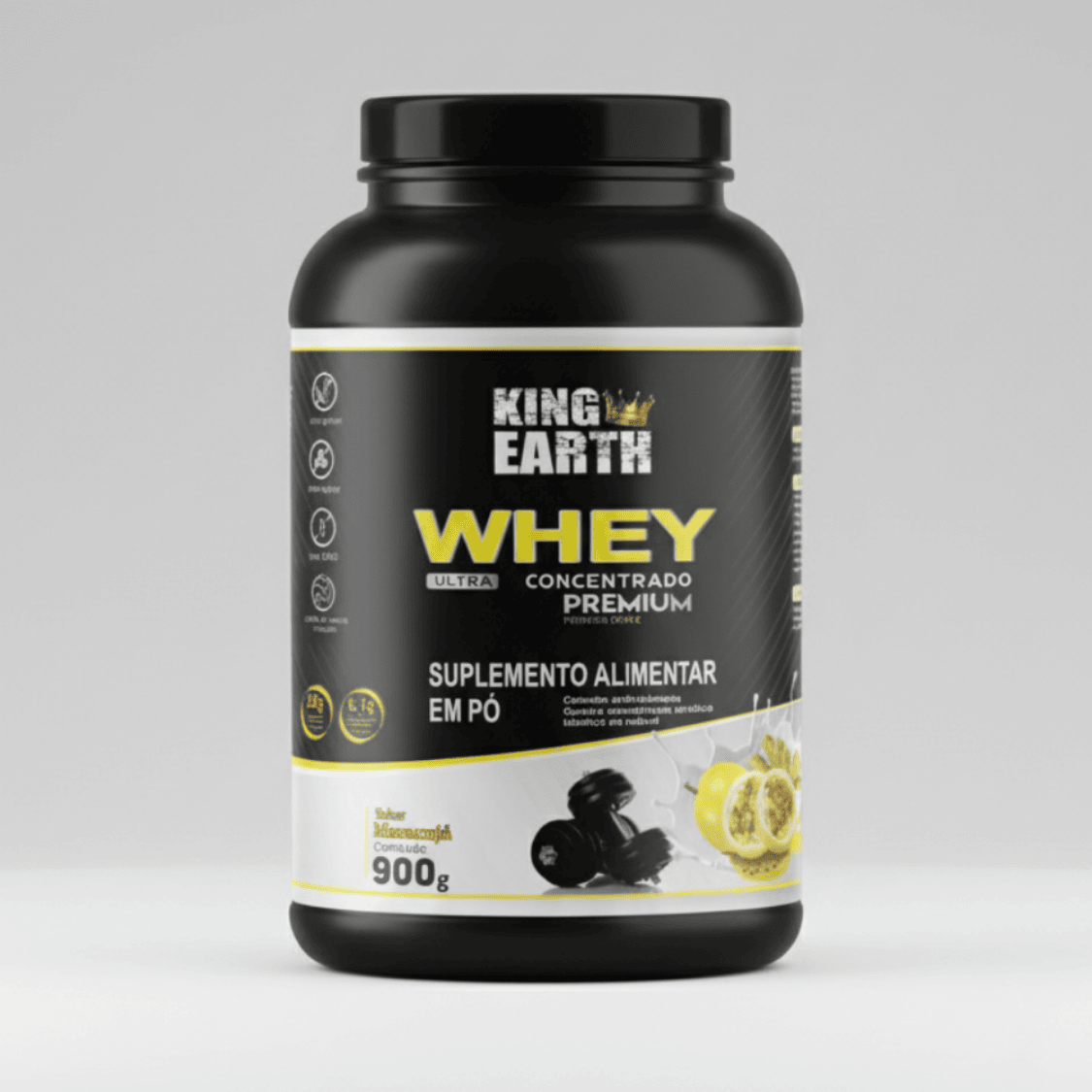 Whey Protein Ultra Concentrado Maracujá - 900g - Rei Terra