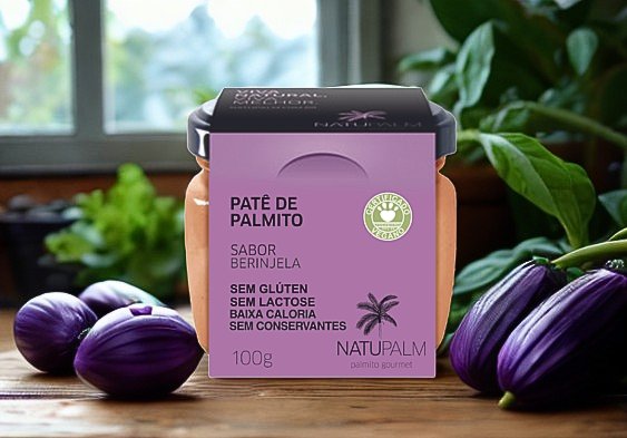 Patê de Palmito Berinjela - 100g - Natupalm