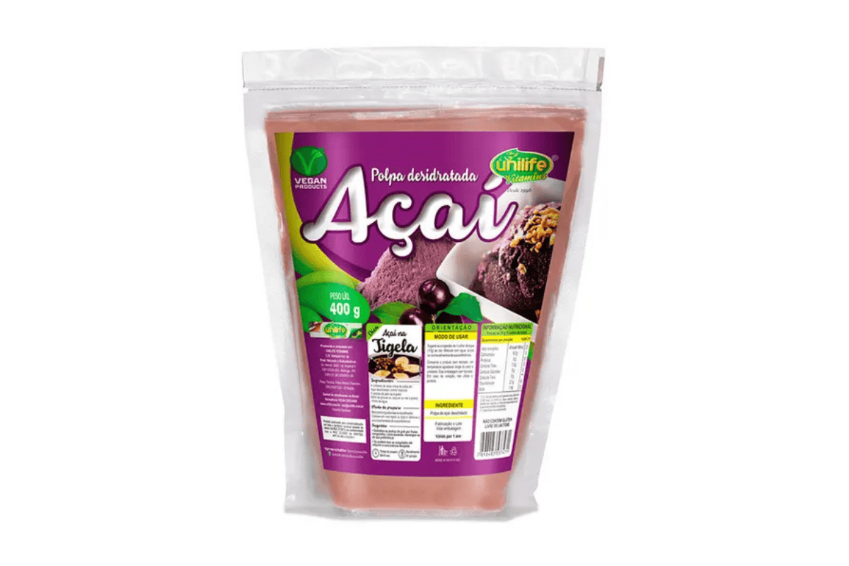 Polpa de Açaí Desidratada - 400g - Unilife
