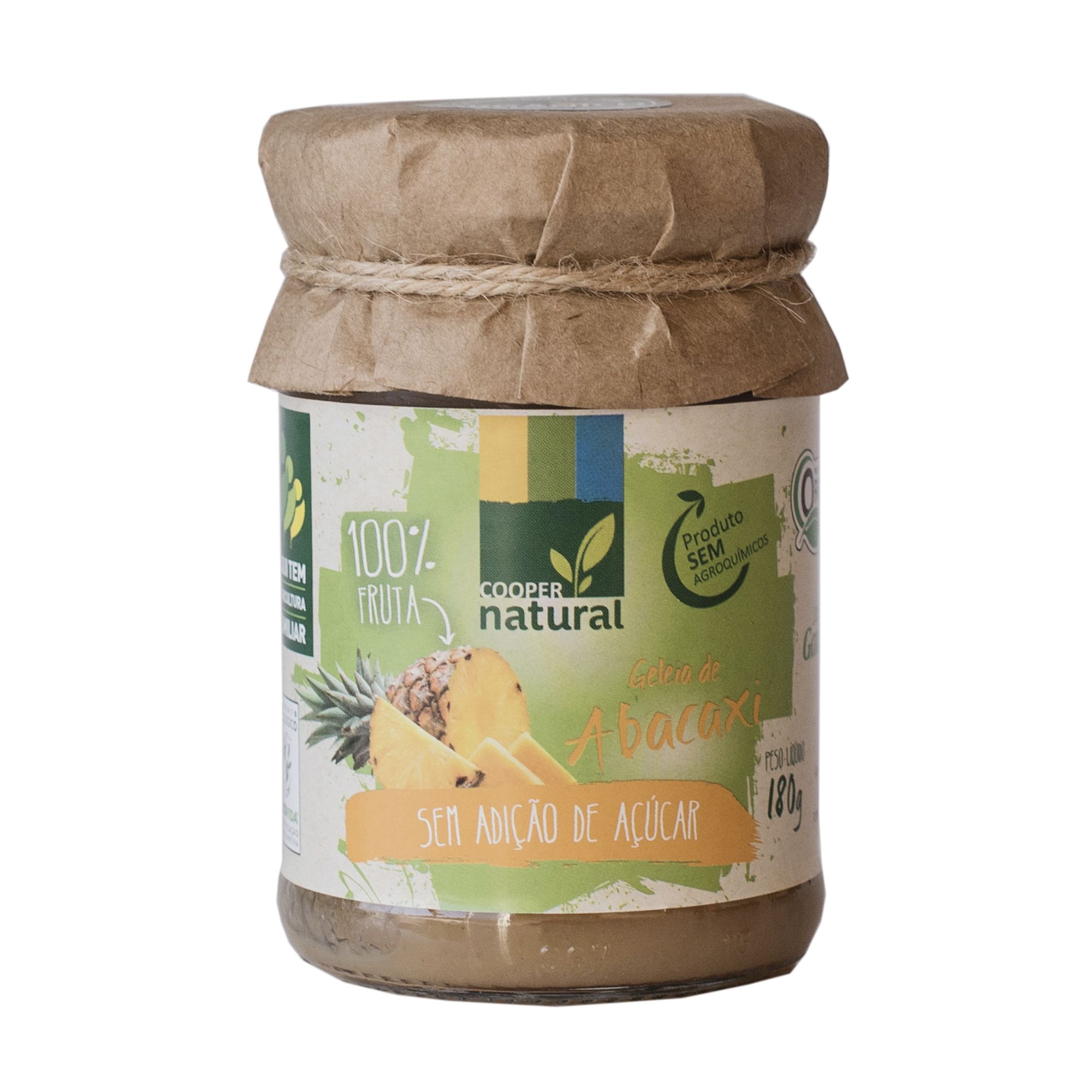Geleia de Abacaxi Sem Adição de Açúcar - 180g - Coopernatural