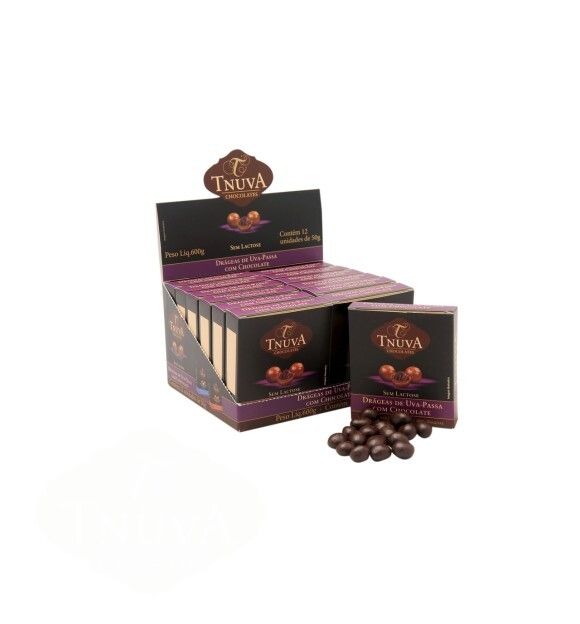 Display Passas Drageadas Chocolate - 12x 50g - Tnuva