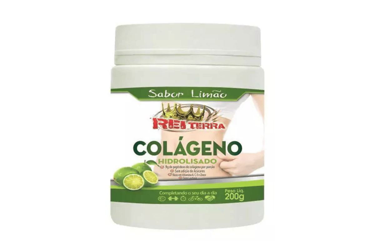 Colágeno em Pó Limão - 200 g - Rei Terra