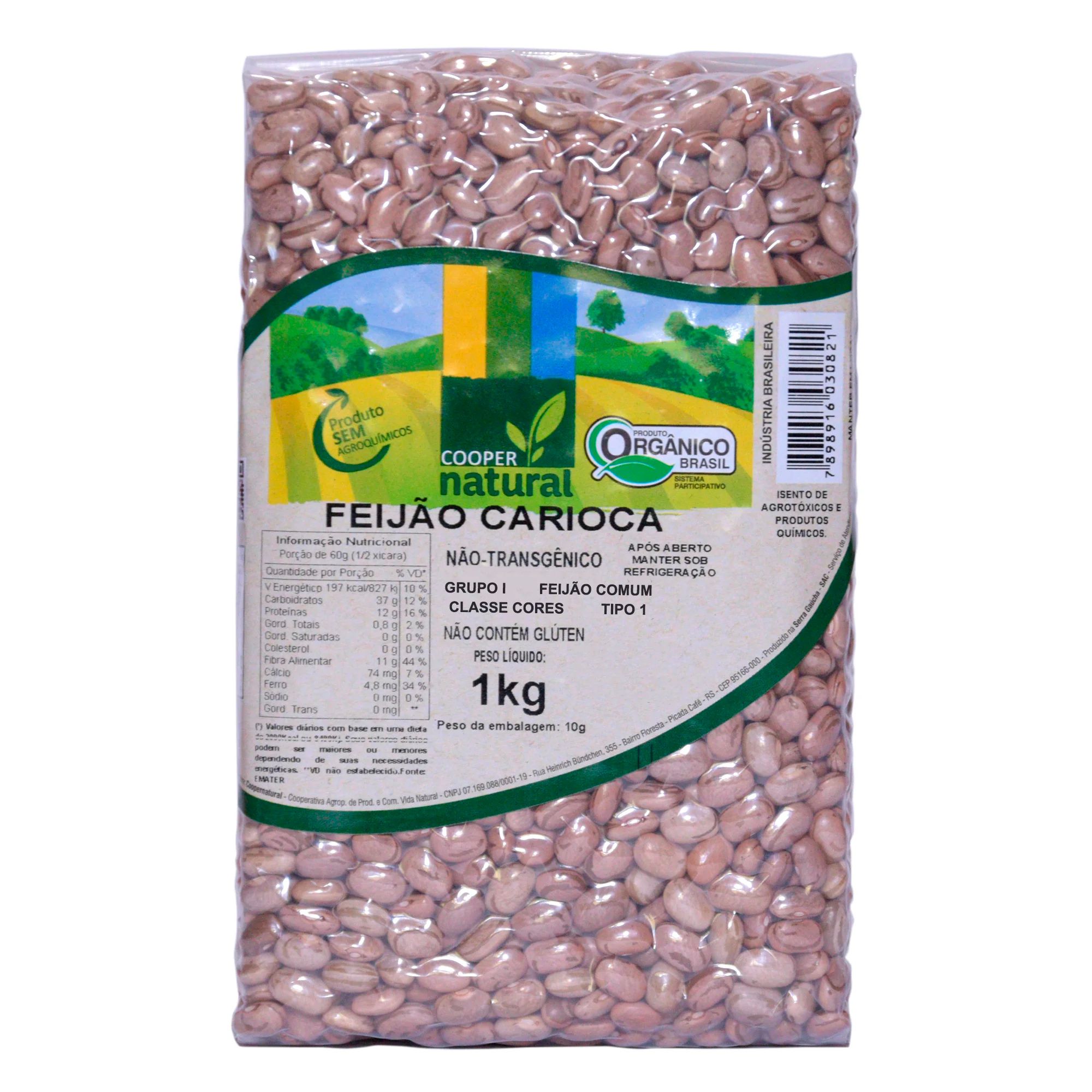 Feijão Carioca - 1kg - Coopernatural