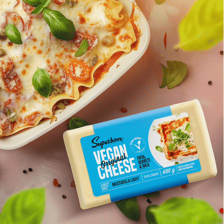 Vegancheese Mussarela Light - 480g - Superbom