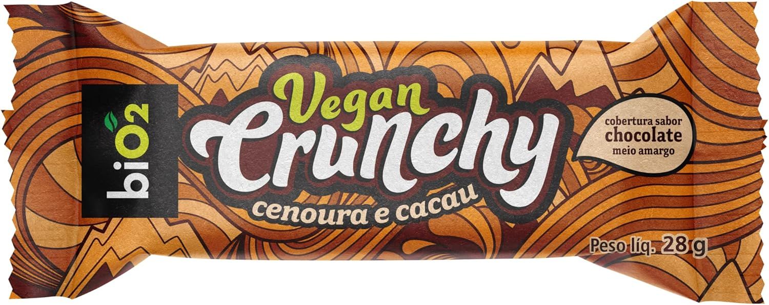 biO2 Vegan Crunchy Bar Cenoura e Cacau 28 g