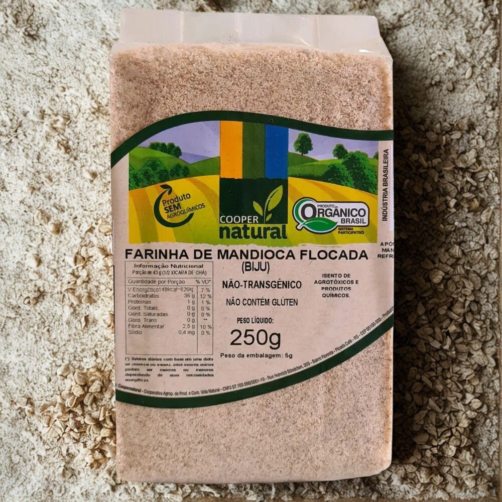 Farinha de Mandioca Flocada BIJU - 250g - Coopernatural