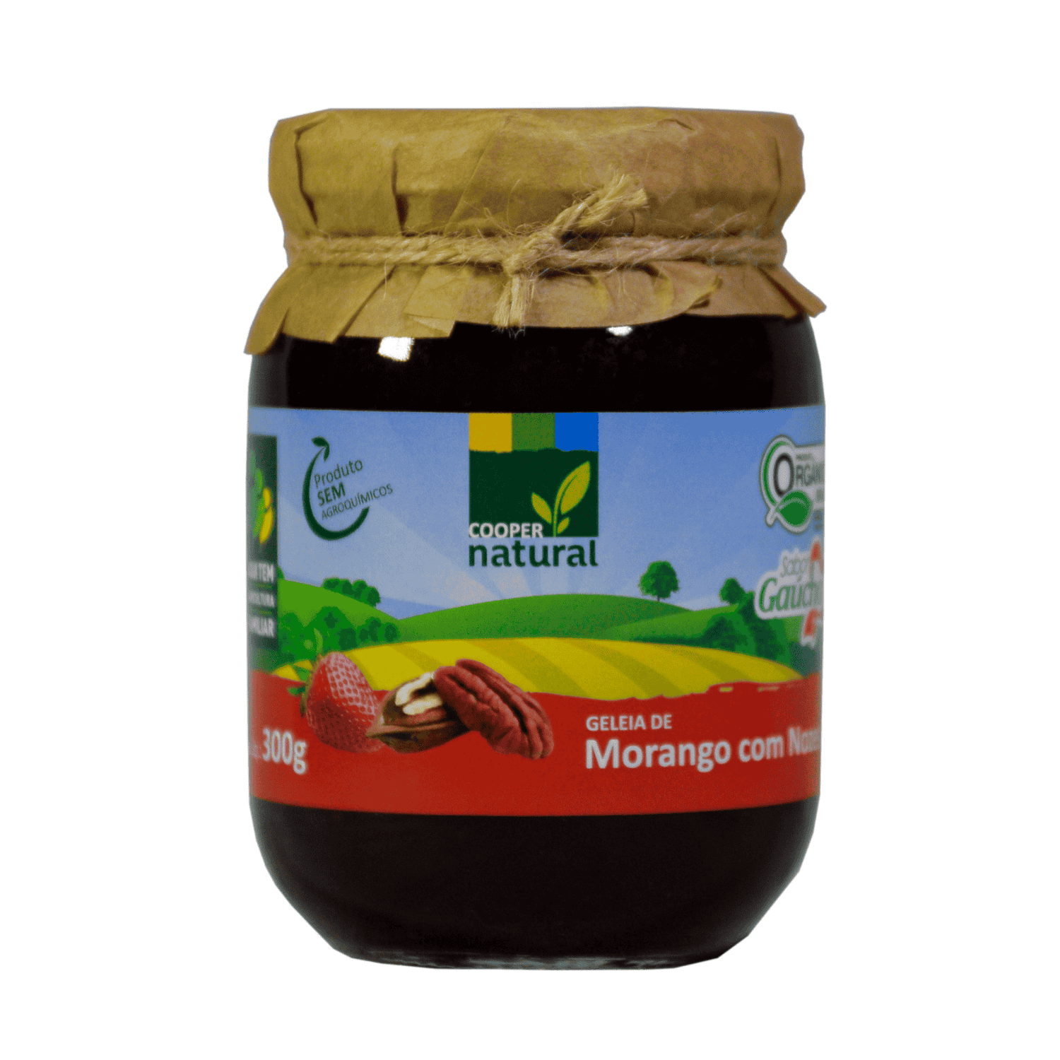 Geleia Gourmet Morango com Nozes - 300g - Coopernatural