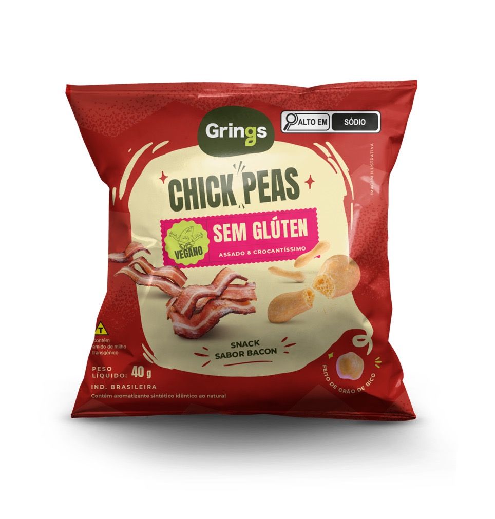 Snack Chick Peas - Bacon - 40g - Grings