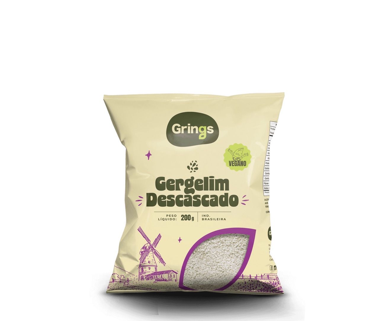 Gergelim Descascado - 200g - Grings