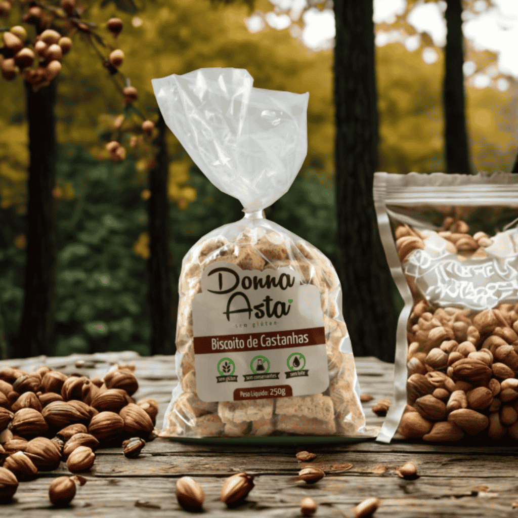 Biscoito de Castanhas Sem Glúten - 250g - Donna Asta