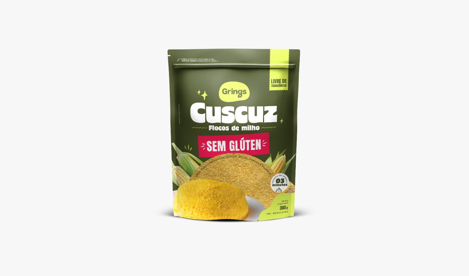 Cuscuz de Milho Sem Glúten - 300g - Grings