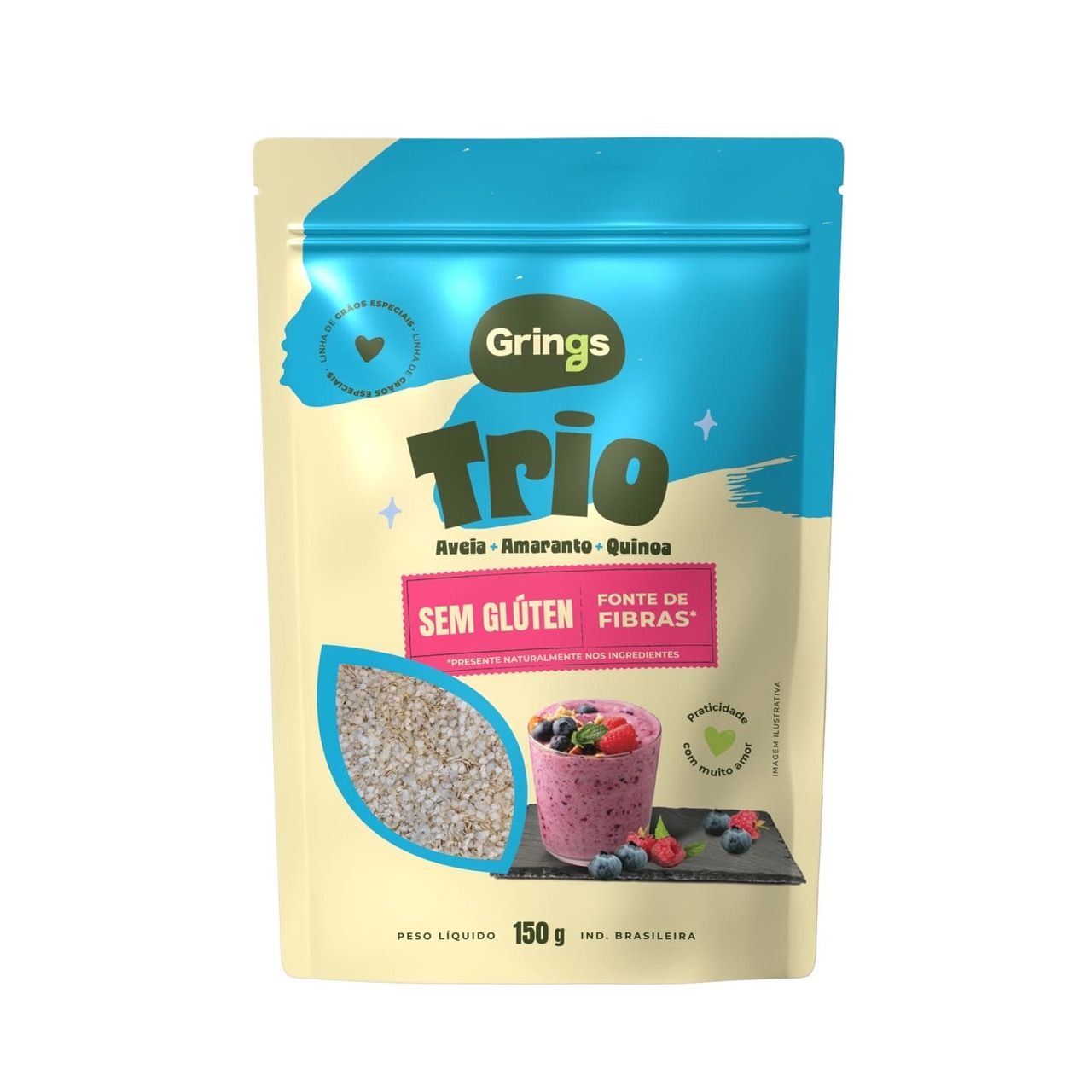 Trio - Aveia, Amaranto e Quinoa - 150g - Grings