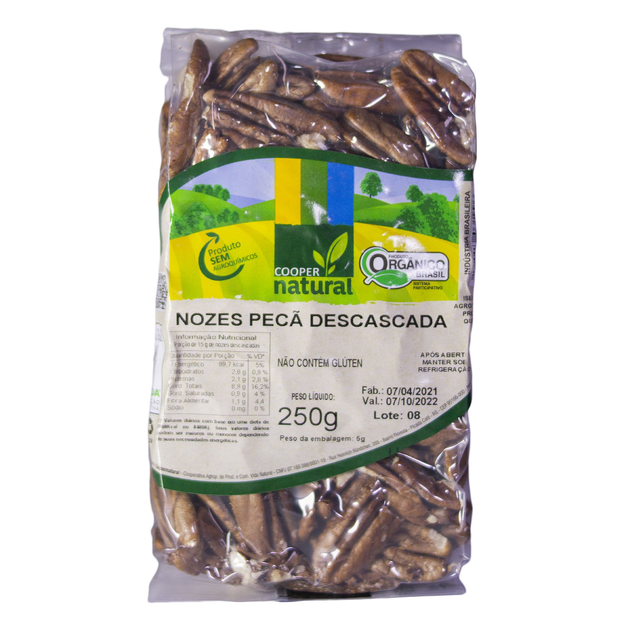 Nozes Pecã Descascada - 250g - Coopernatural