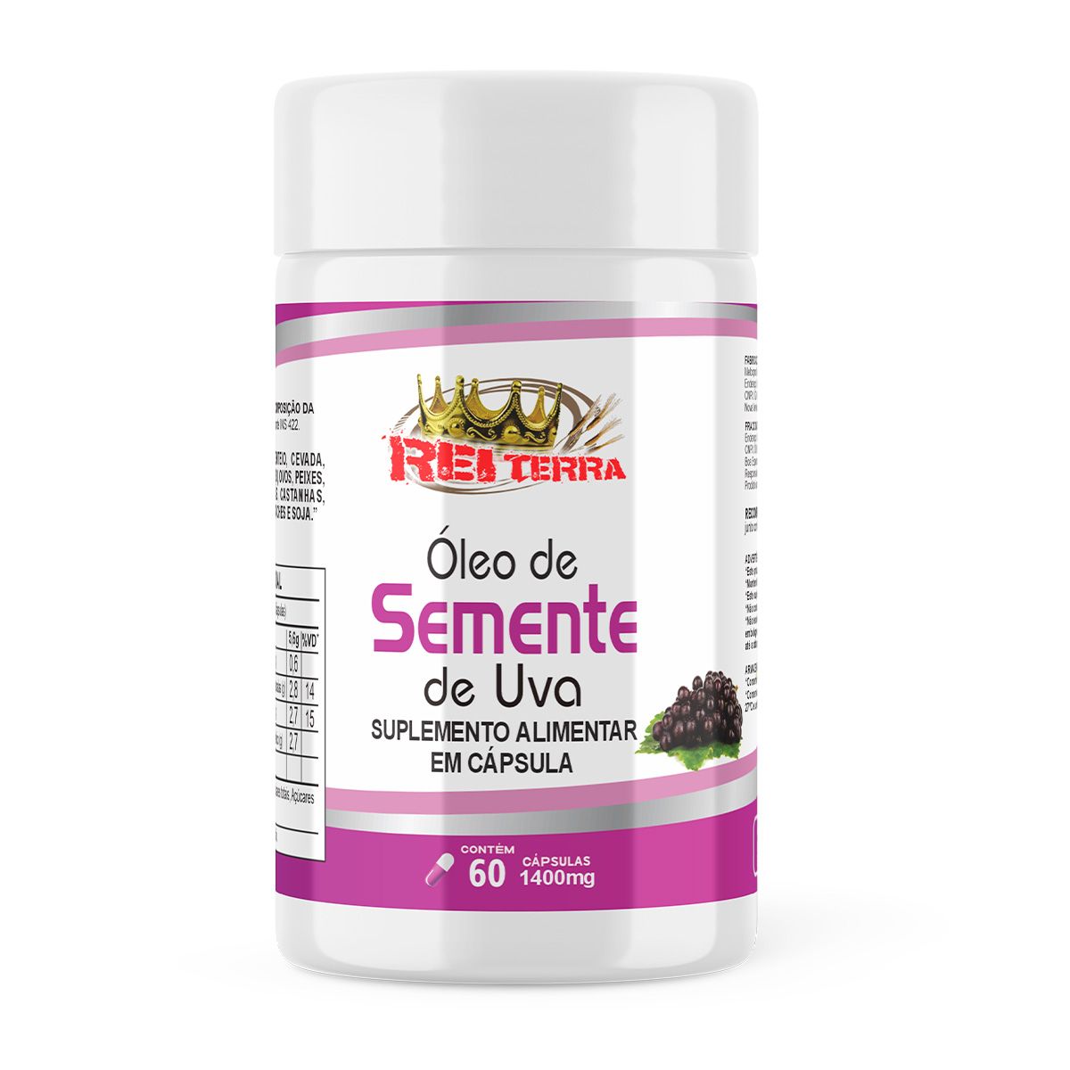Óleo de Semente de Uva - 60 Cáps. - Rei Terra