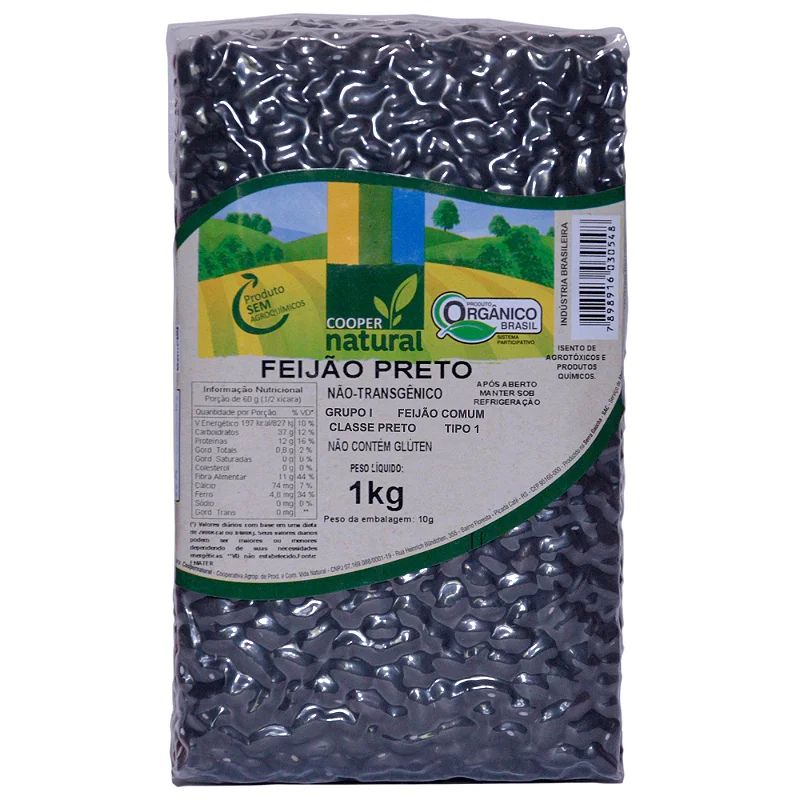 Feijão Preto - 1kg - Coopernatural