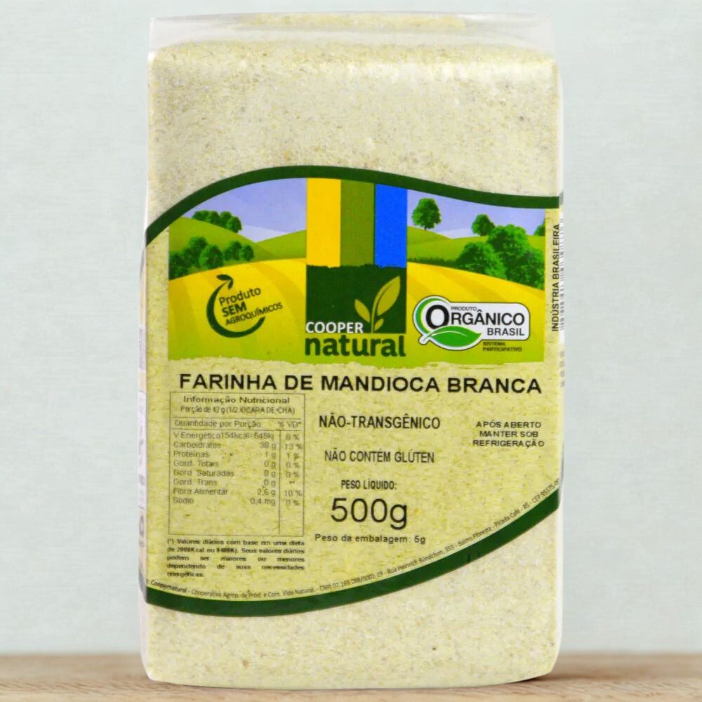 Farinha de Mandioca Branca - 500g - Coopernatural