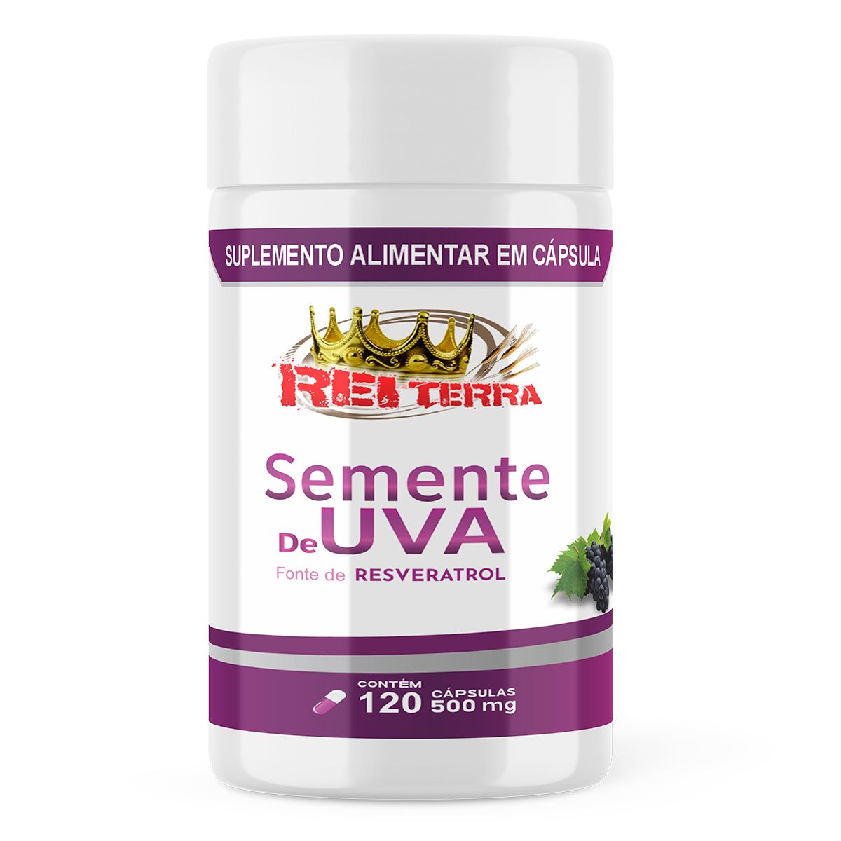 Óleo de Semente de Uva - 120 Cáps. - Rei Terra