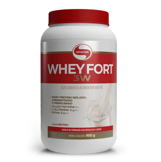 WHEY FORT 3W POTE 900G NEUTRO