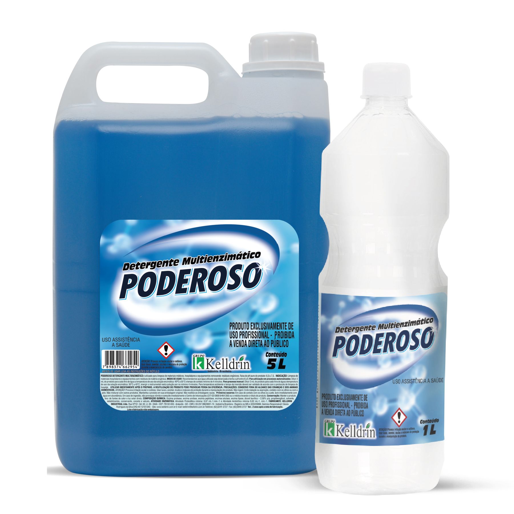 DETERGENTE PODEROSO MULTIENZIMATICO KELLDRIN 5L